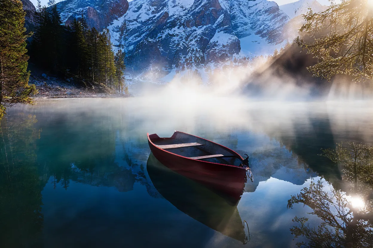 Text-to-Image sample: Misty Mountain Lake
