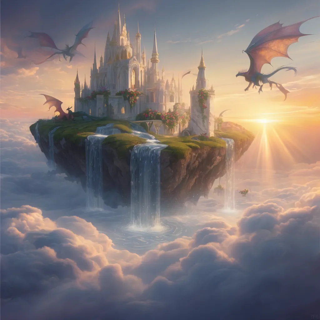Text-to-Image sample: Floating Citadel
