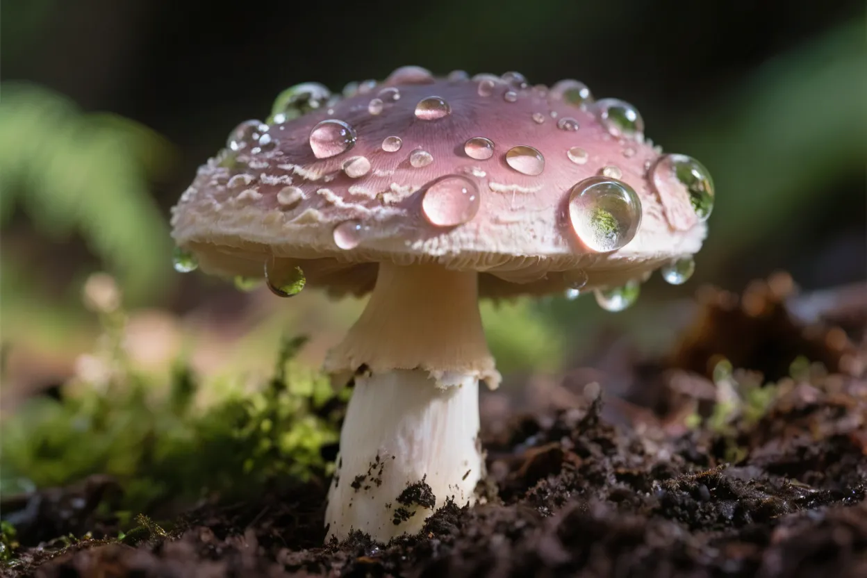 Text-to-Image sample: Mushroom Macro