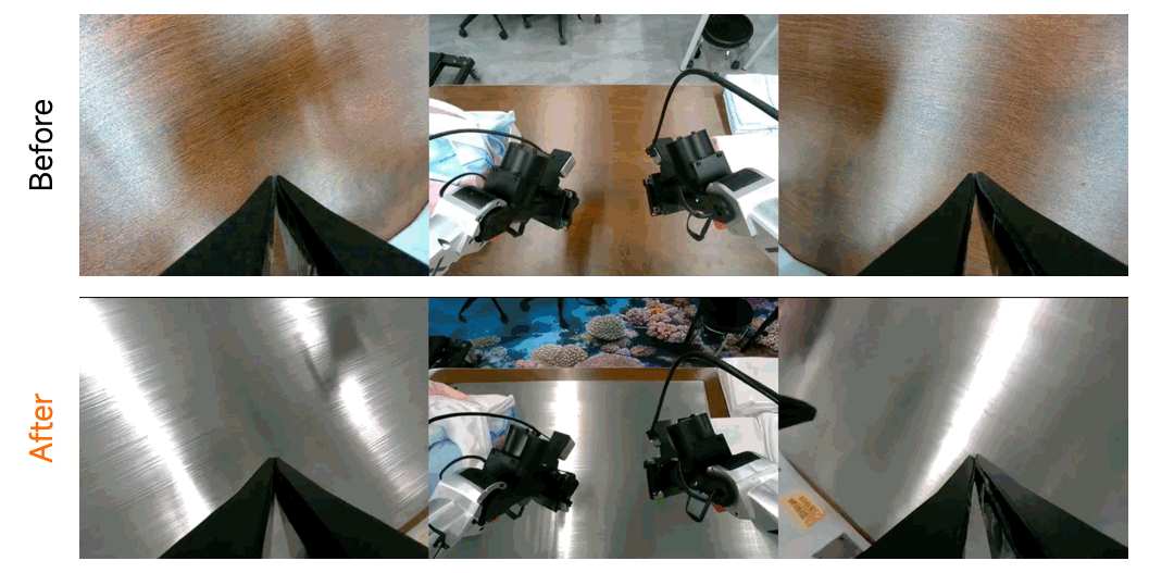 Embodied transfer before/after example