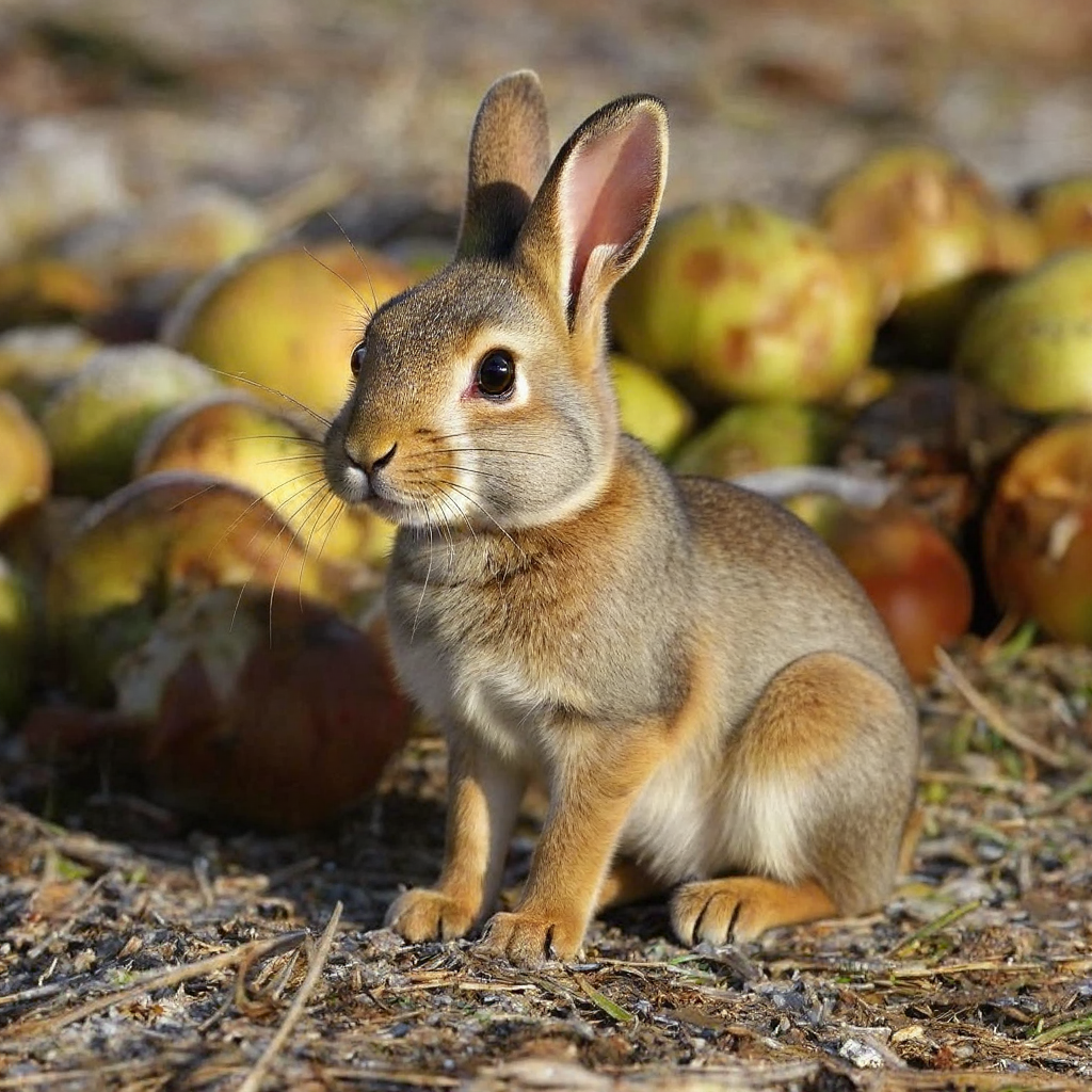 Edited Xiaomi-Robotics-U0 result for: Replace the bird in the image with a small rabbit.