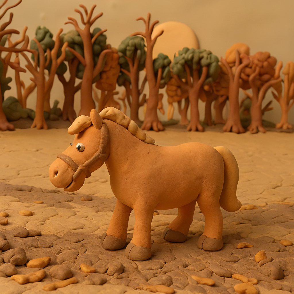 Edited Xiaomi-Robotics-U0 result for: Transfer the image into a hand-sculpted claymation style.